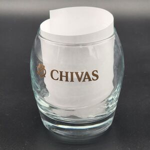 Chivas Regal Drinking Glass Tumbler Scotch Whisky Whiskey Lowball Brown Logo